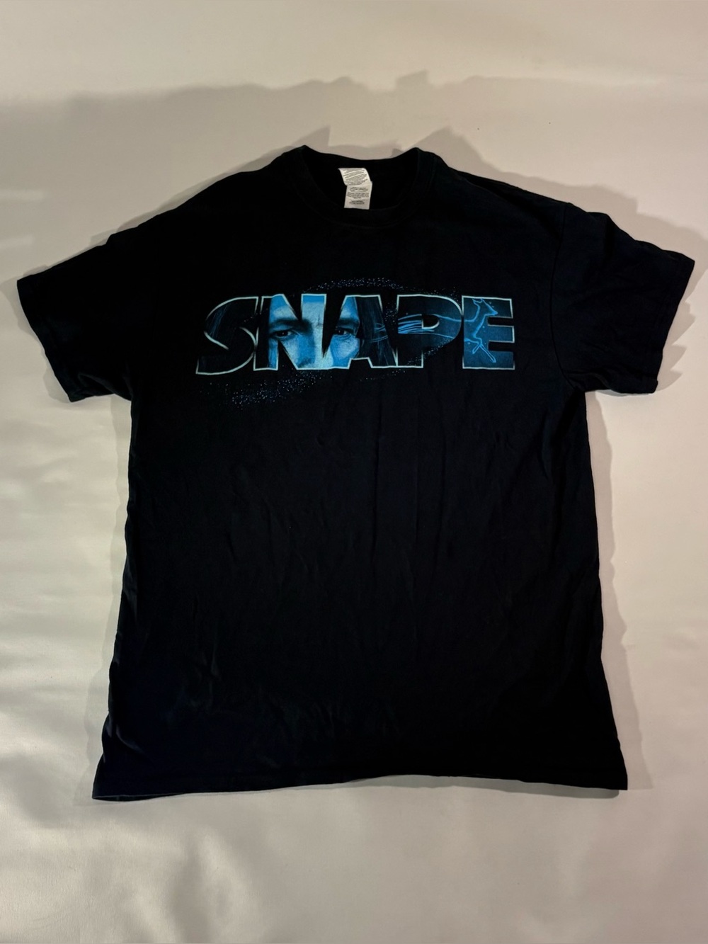 🐍🧪 RARE 2010s HARRY POTTER SNAPE PROMO BLACK GRAPHIC T-SHIRT SIZE M 🧪🐍